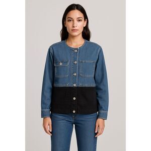 JASON WU GREY Two Toned Denim Jacket Sz 4